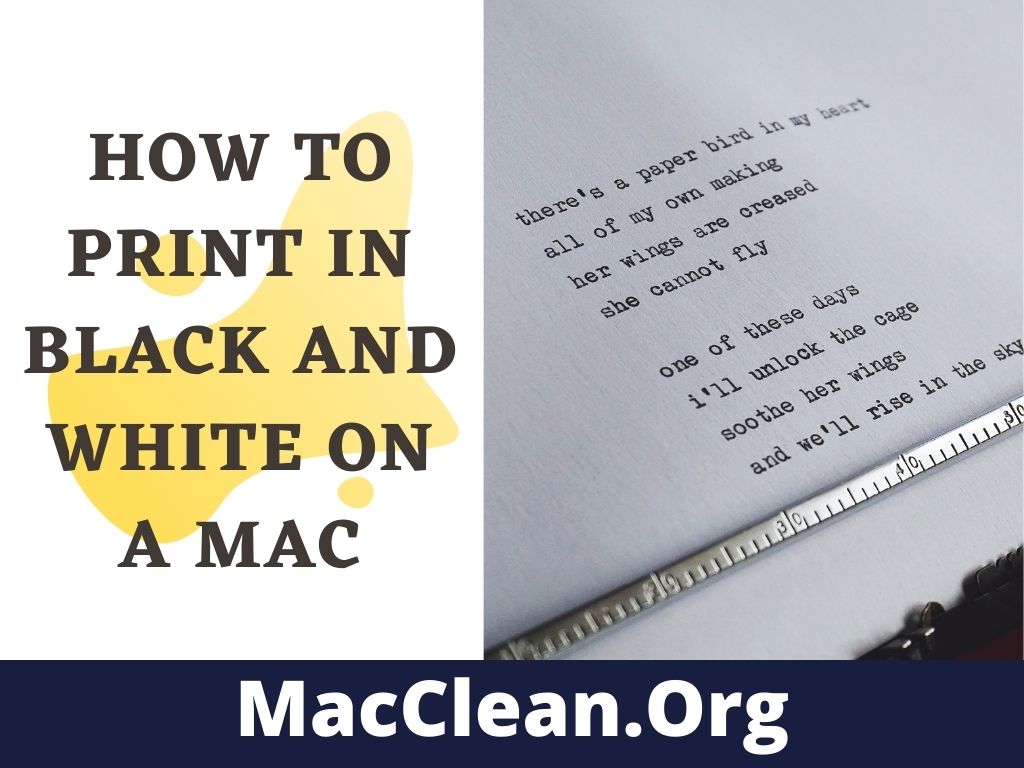 How to Print in Black And White on a Mac