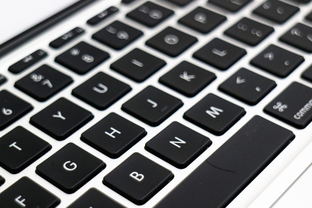 mac keyboard close up shot