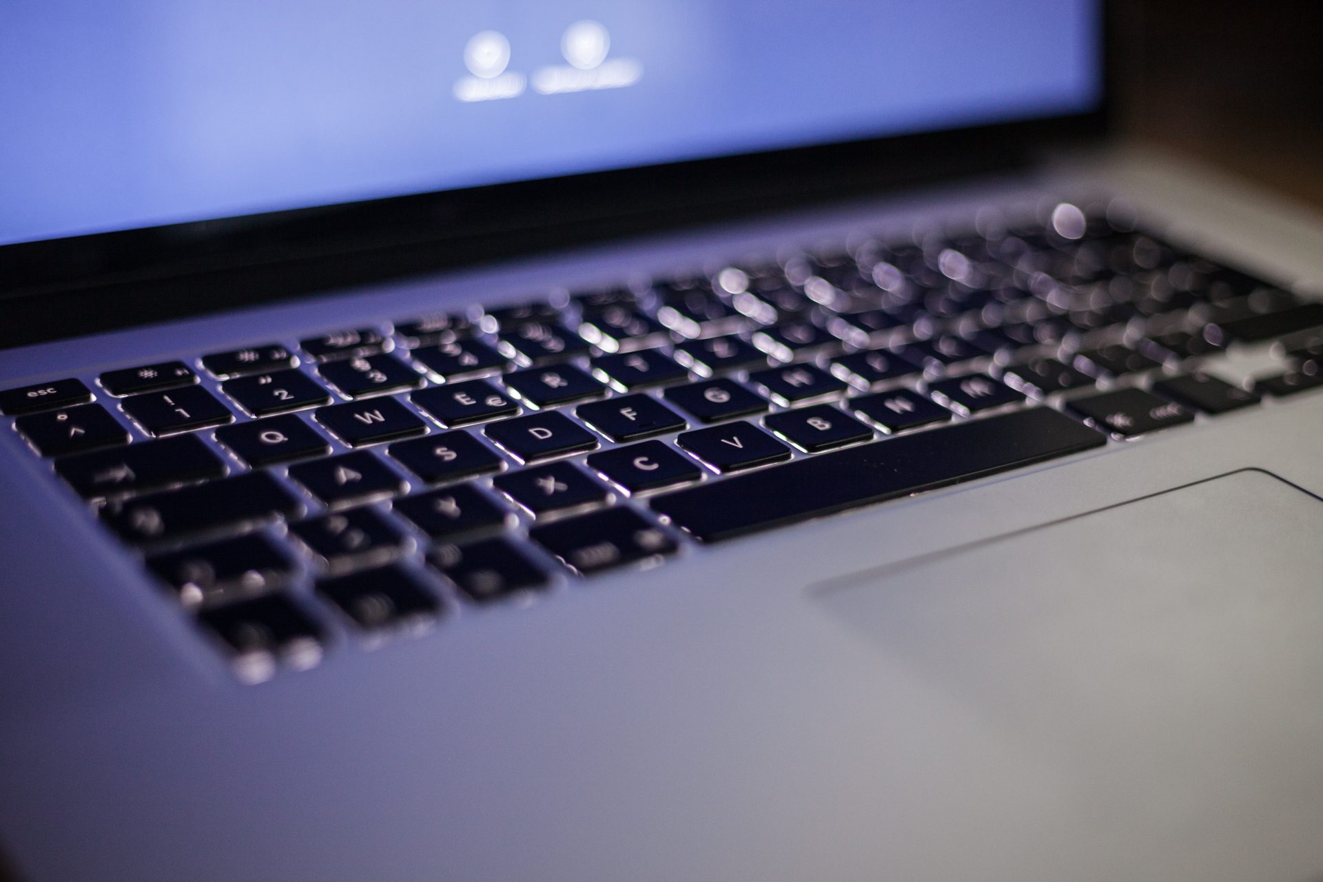close up shot of mac keyboard